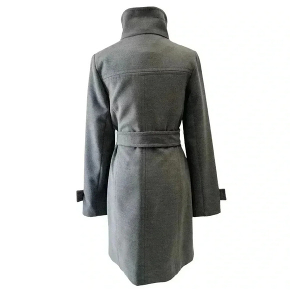 Le Chateau Pea Coat Double Breasted Belted Winter  Coat Charcoal Grey Size XS - Picture 3 of 15